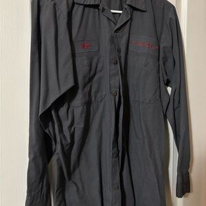 Tesla Charcoal Work Shirt with Red Logo